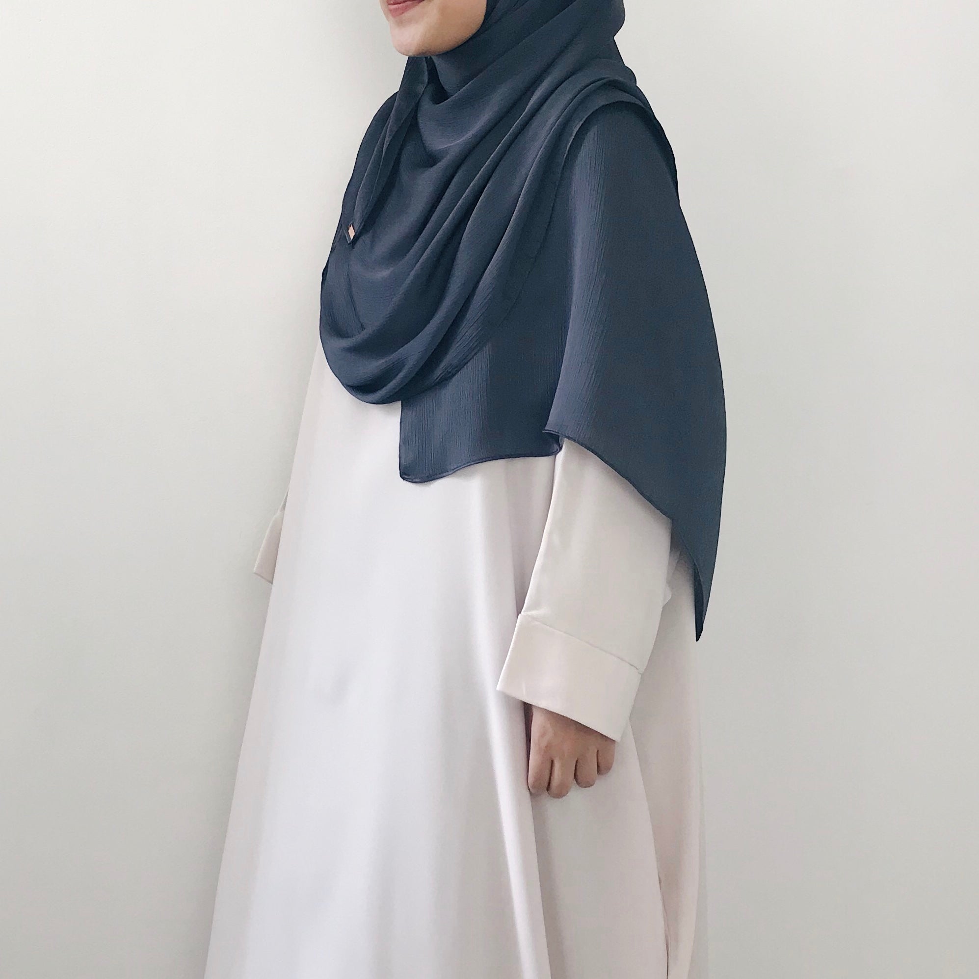 Textured Satin : Ash Grey