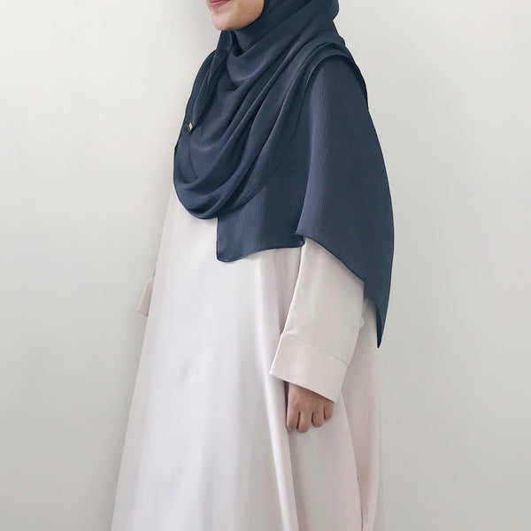 Textured Satin : Ash Grey