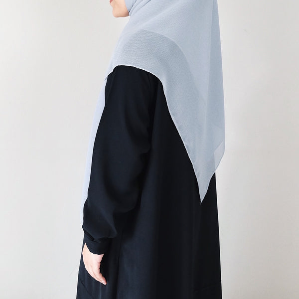 [Scarf 45"] Textured Viscose : Ash Blue