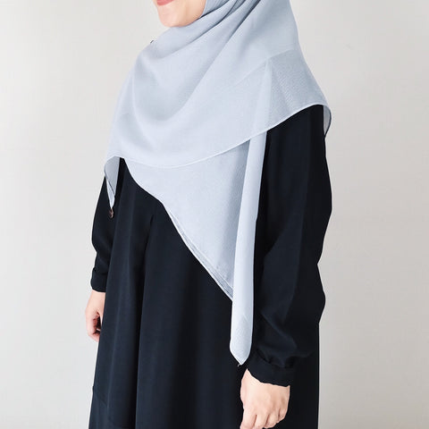 [Scarf 45"] Textured Viscose : Ash Blue