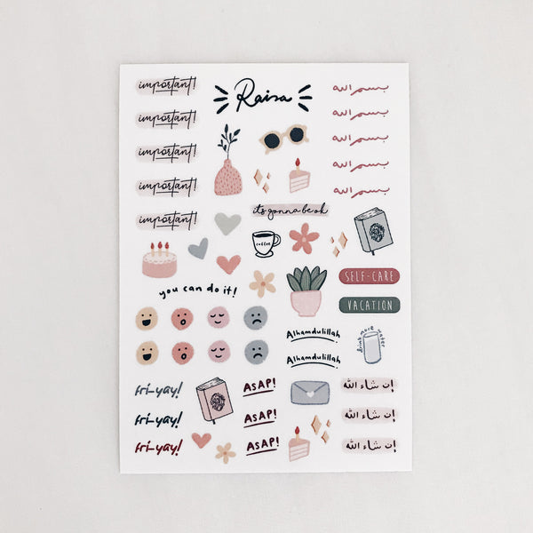 A6 Sticker Sheet : Journal
