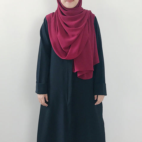 Textured Chiffon : Scarlet