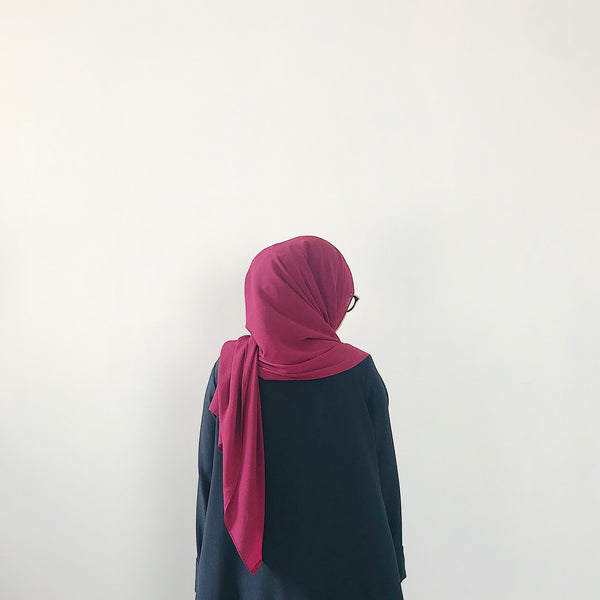 AS/IS - Textured Chiffon : Scarlet