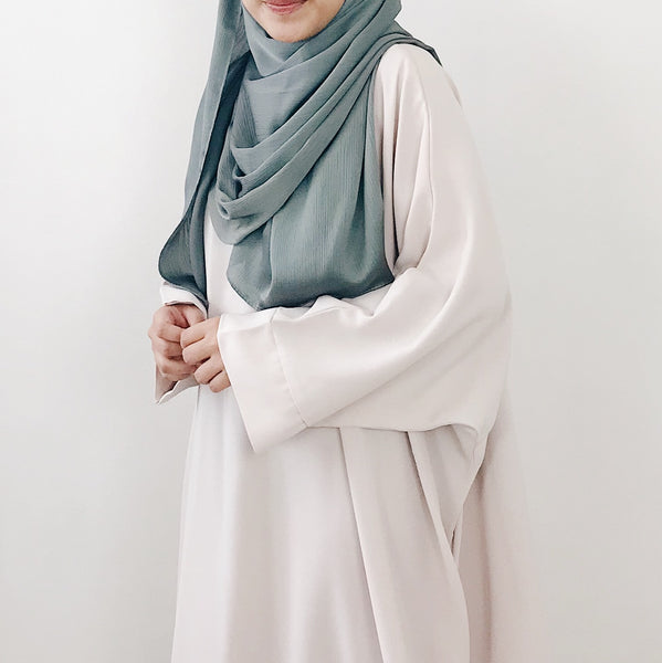 Textured Satin : Metallic Grey