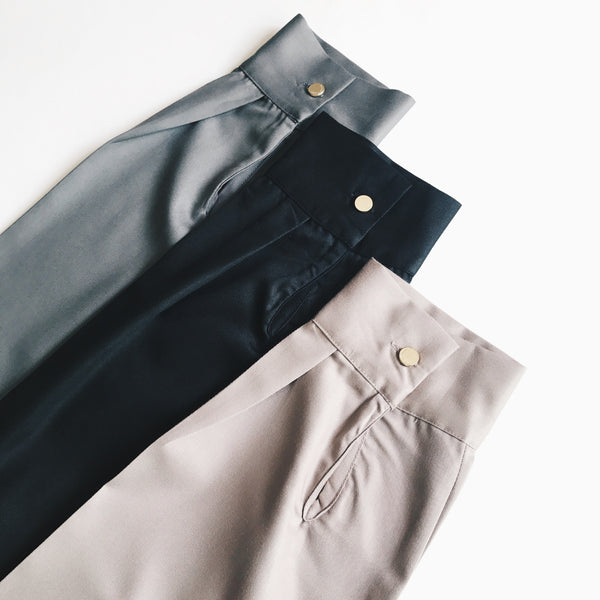 Oversized Cotton Blouse : Grey