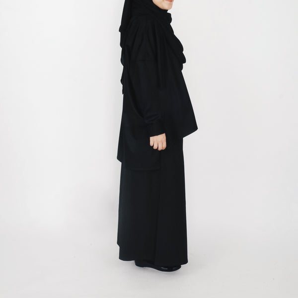 Oversized Cotton Blouse : Black