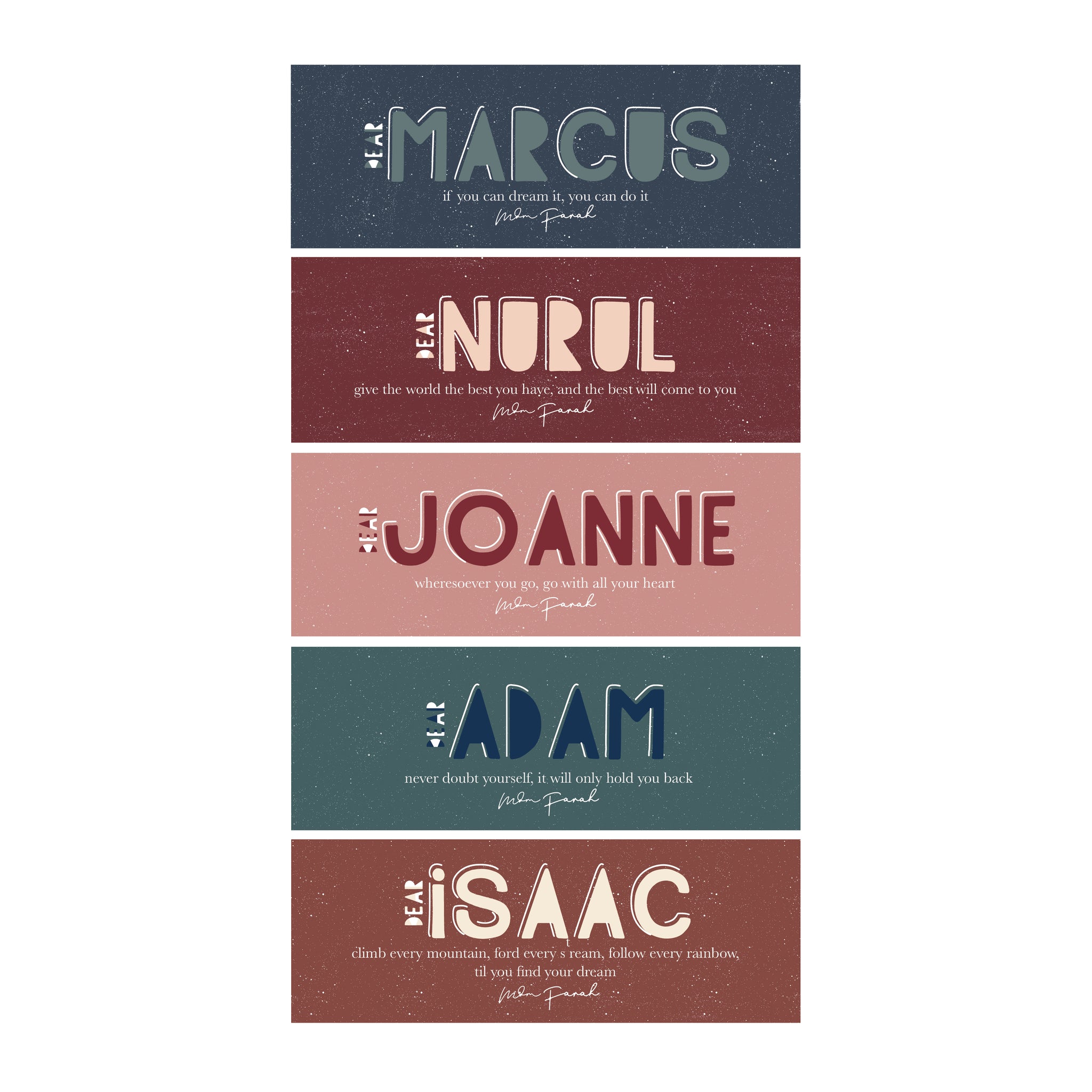 Customized Bookmarks