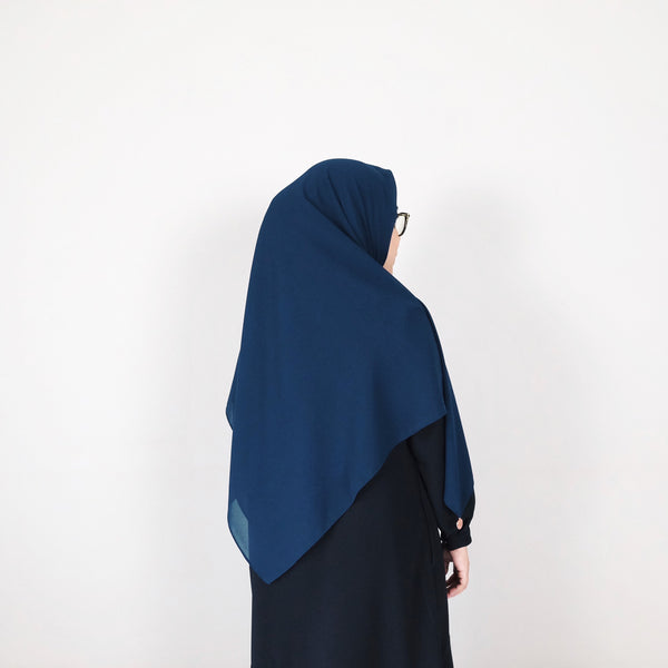 [Scarf 50"] Basic Georgette : Cobalt