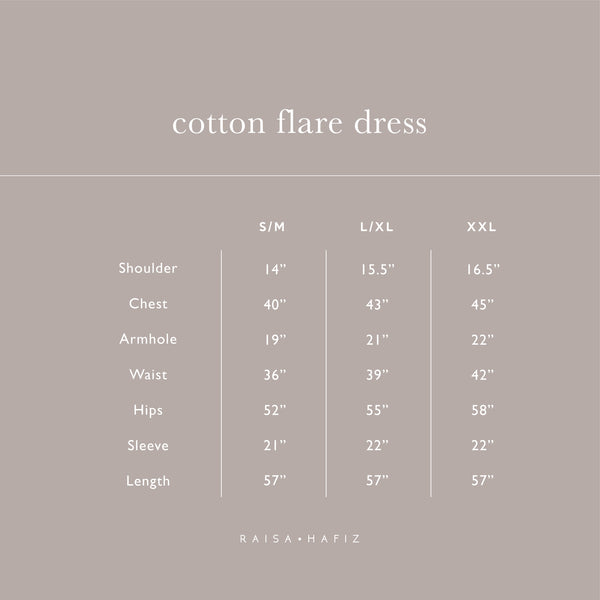 Cotton Flare Dress - Mulberry
