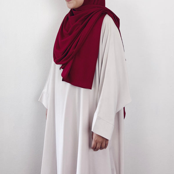 Ribbed Jersey : Crimson Red