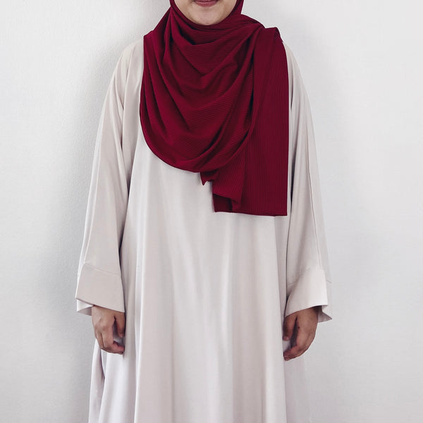 Ribbed Jersey : Crimson Red