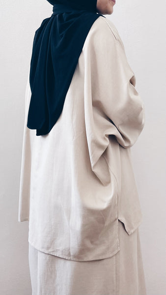 Santai Top & Skirt : Beige