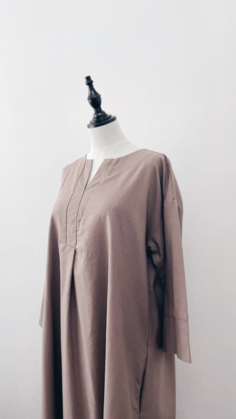 Cotton Linen Dress : Oak