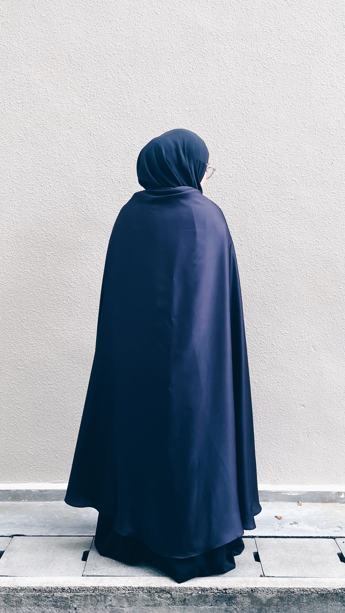 Satin Silk Telekung : Midnight