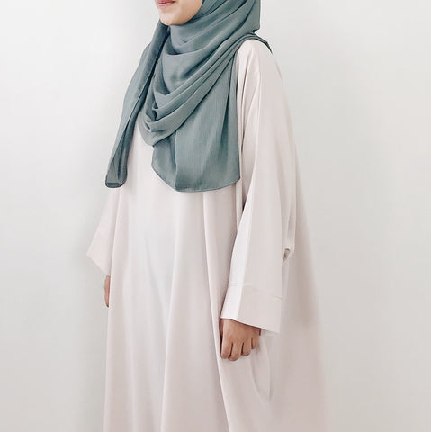 Textured Satin : Metallic Grey