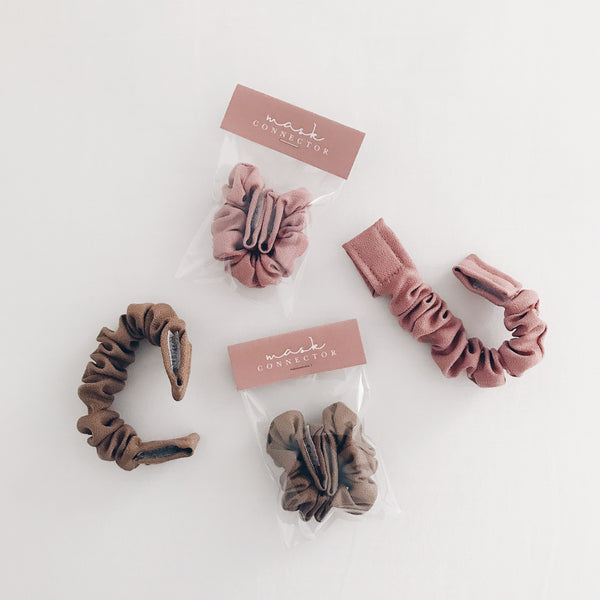 Mask Connector Set : Dusty Pink & Mocha