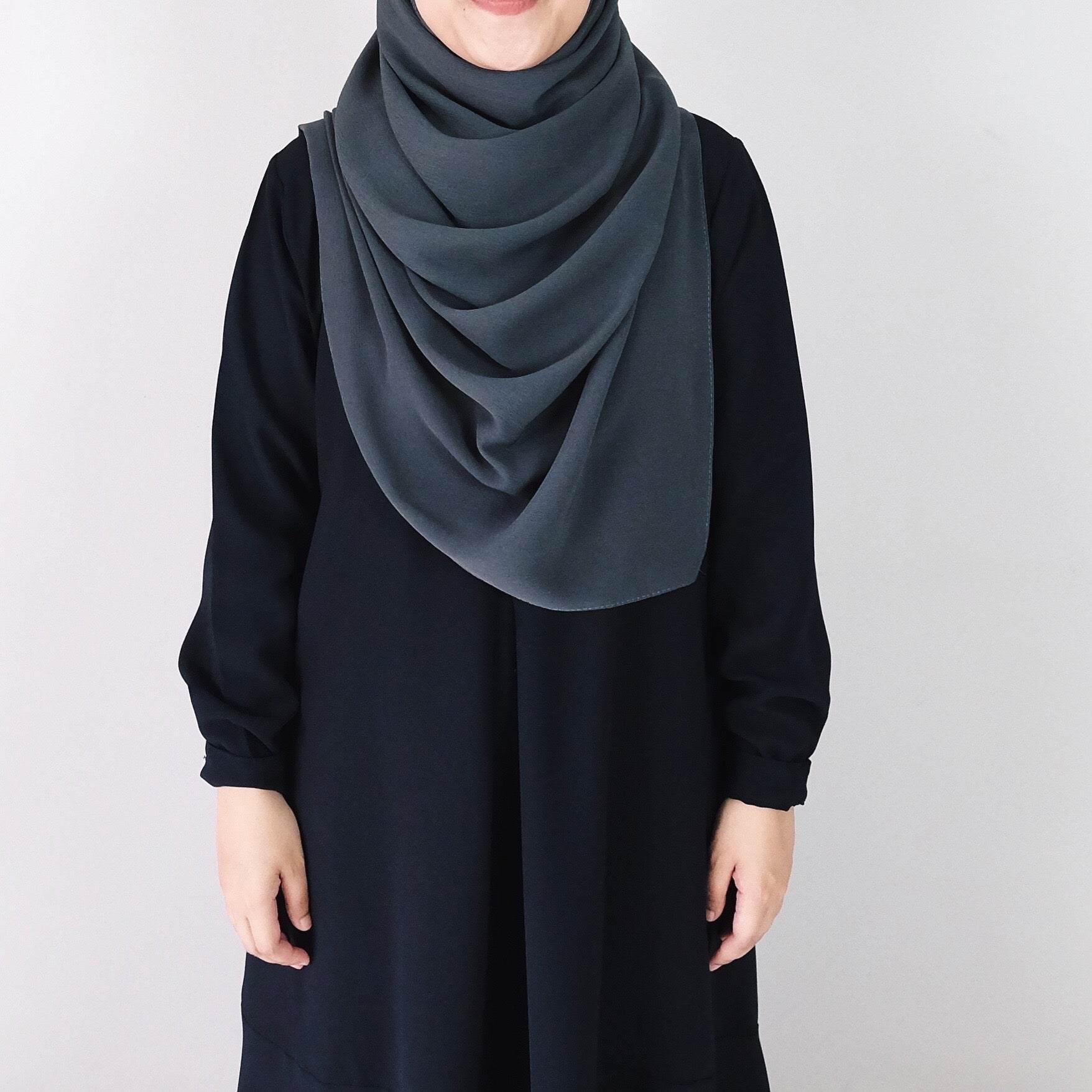 Textured Chiffon : Dark Grey