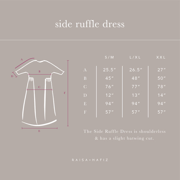 Side Ruffle Dress : Taupe