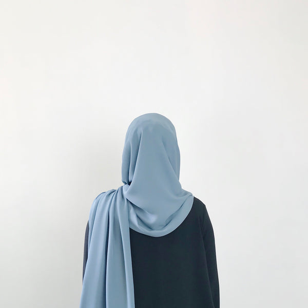 Korean Chiffon : Dusty Blue