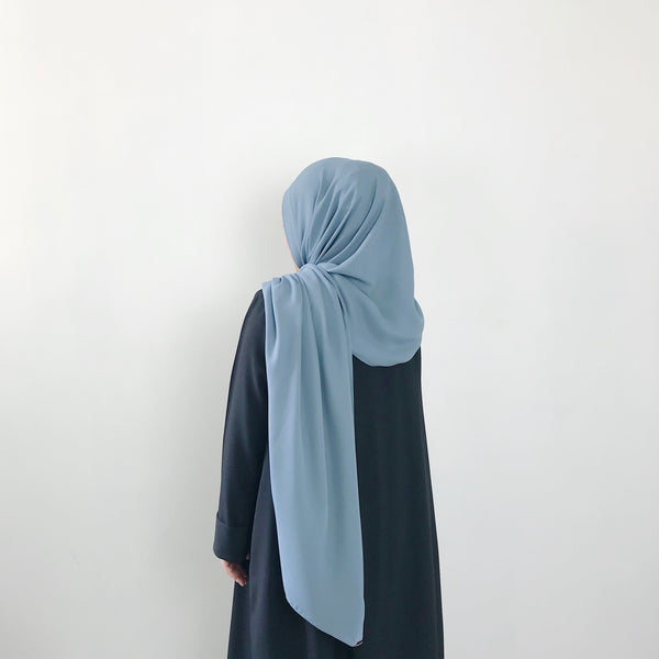 Korean Chiffon : Dusty Blue