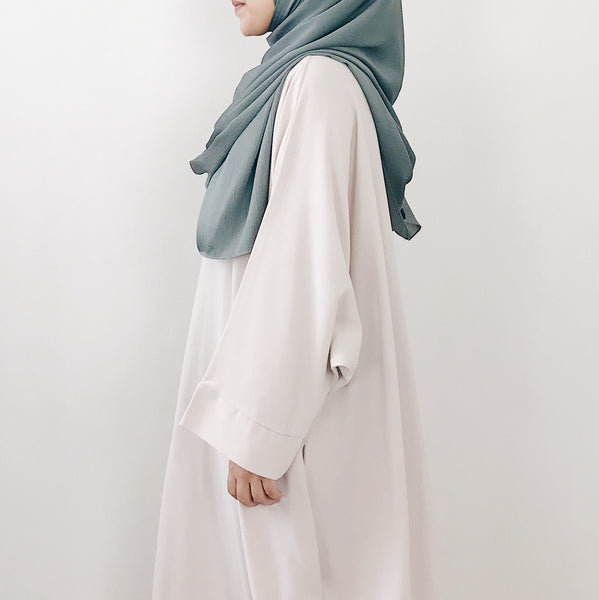 Textured Satin : Metallic Grey