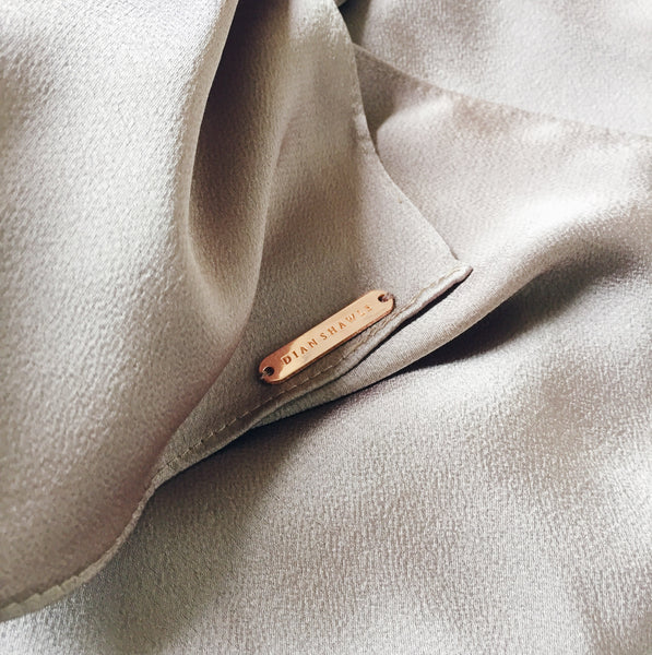 Satin Crepe : Pewter