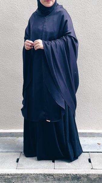 Satin Silk Telekung : Midnight