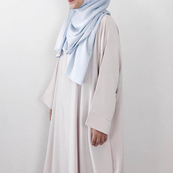 Satin Crepe : Light Blue