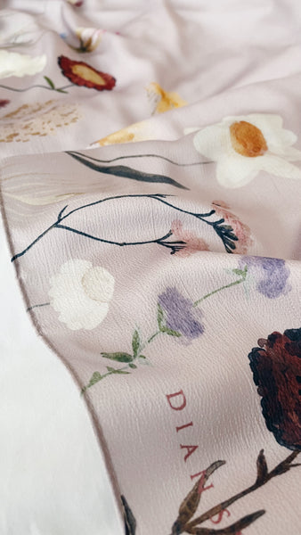 Printed : Border in Powder Pink