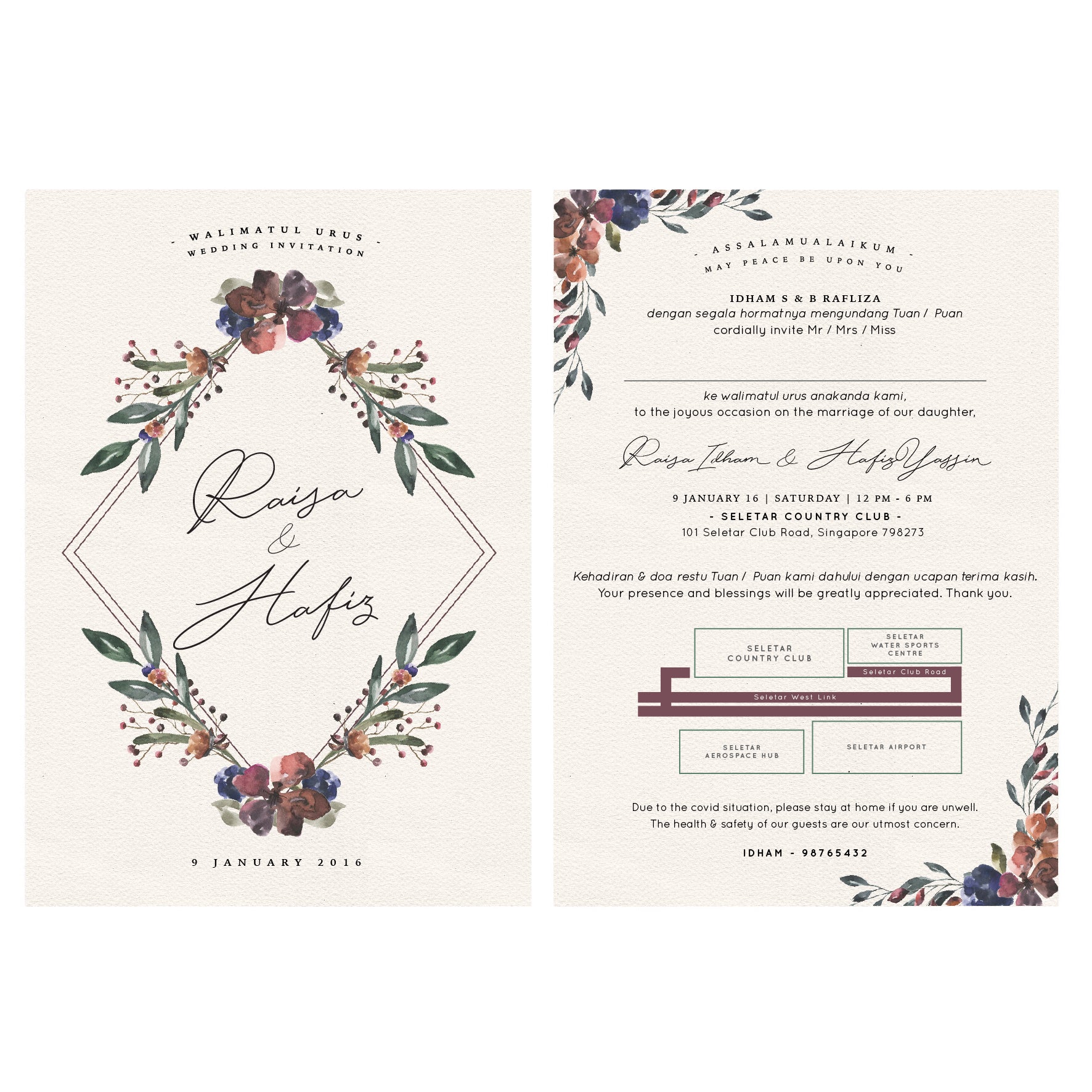 Invitation Card : Floral A