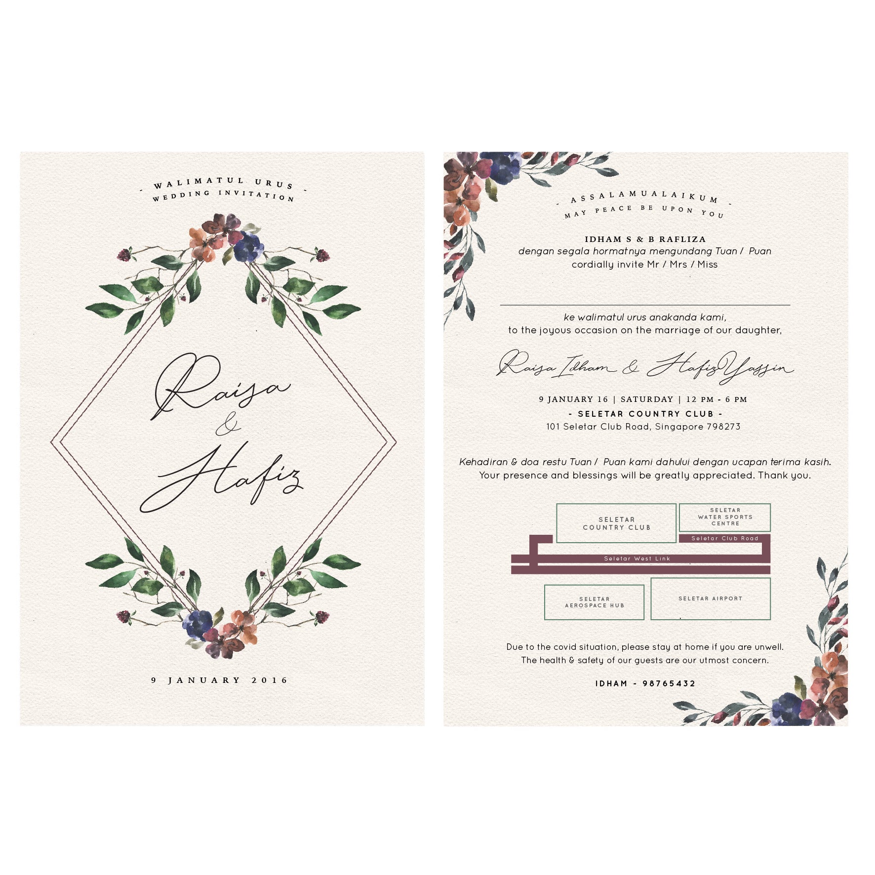 Invitation Card : Floral B