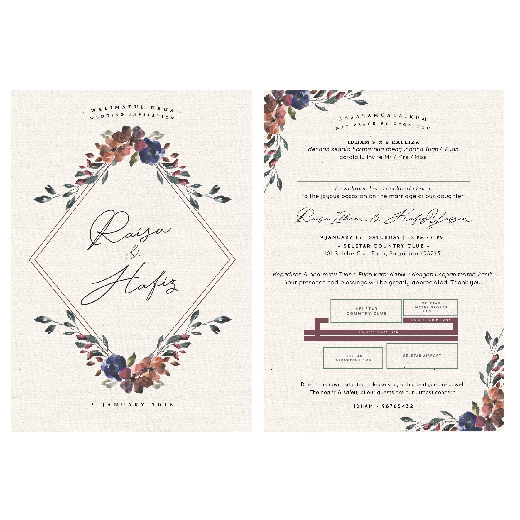 Invitation Card : Floral C