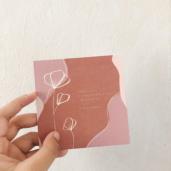 Teachers' Day Card : E