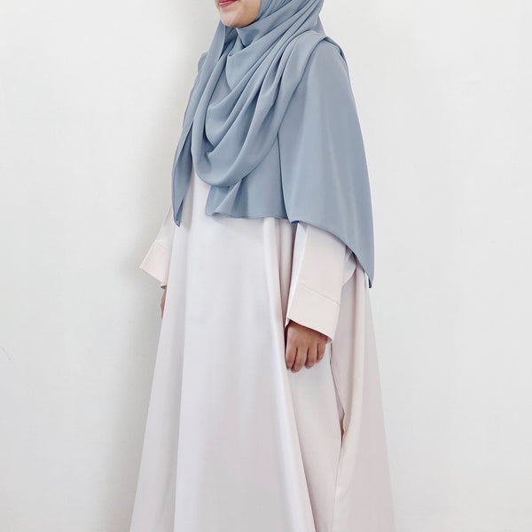 Premium Chiffon : Greyish Blue