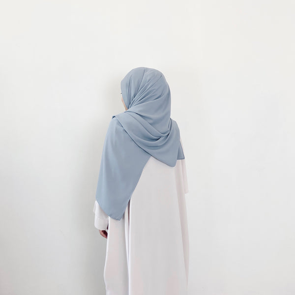 Premium Chiffon : Greyish Blue