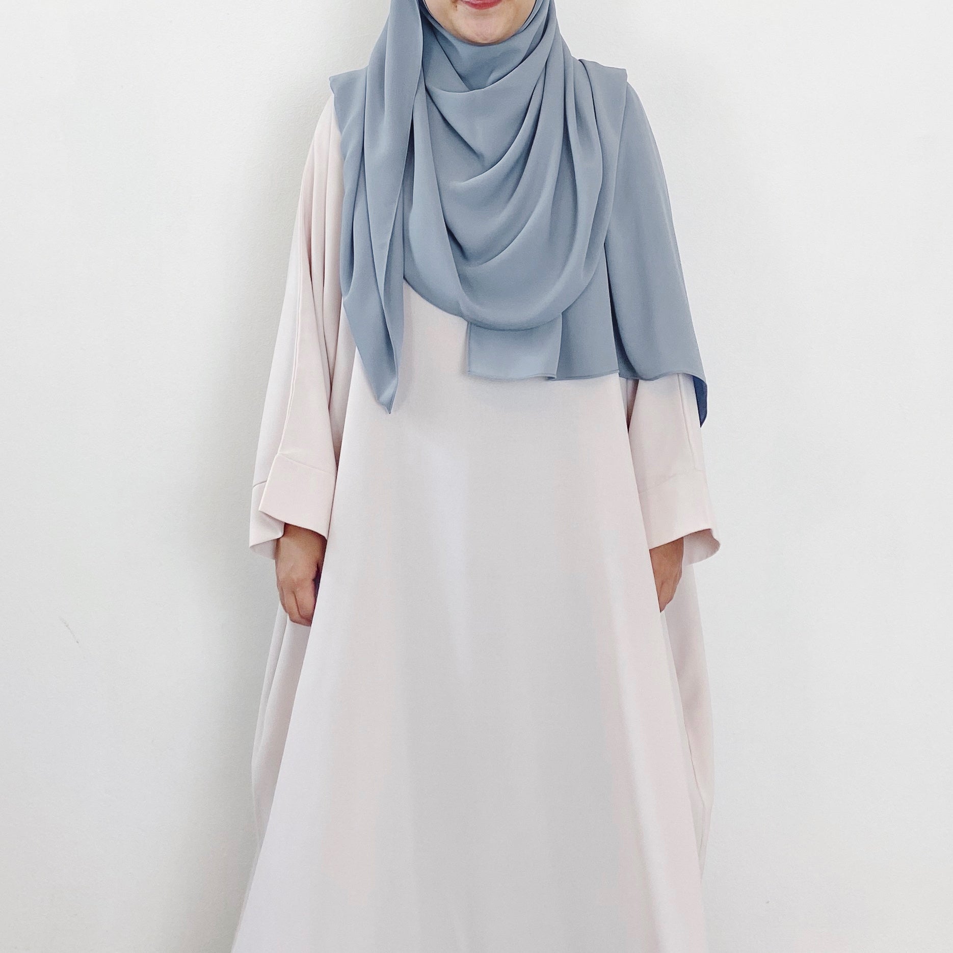 Premium Chiffon : Greyish Blue