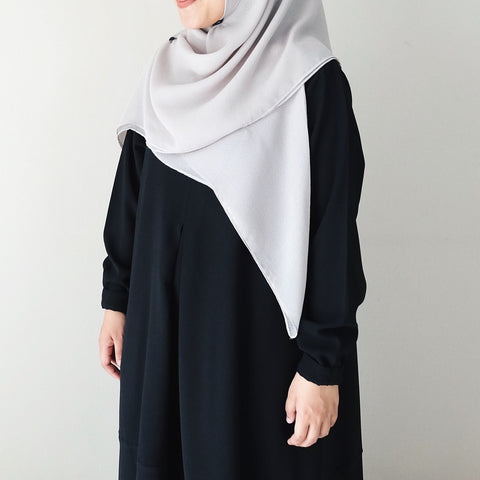 [Scarf 45"] Textured Viscose : Grey