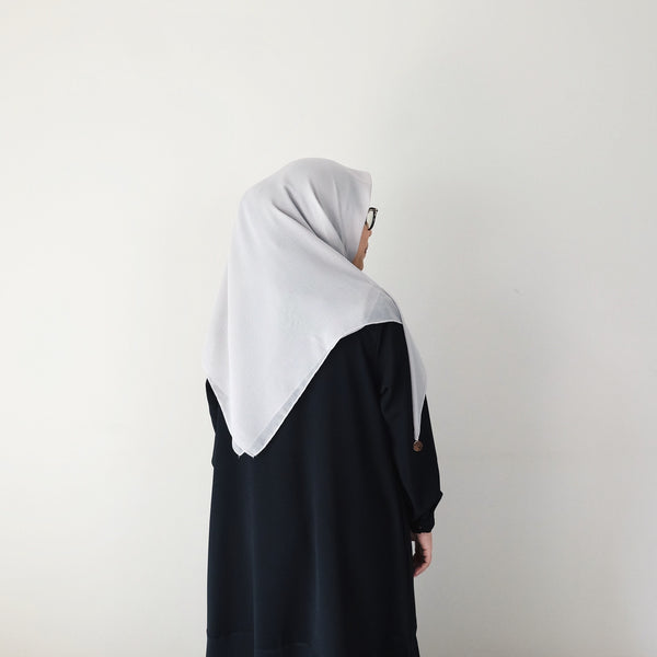 [Scarf 45"] Textured Viscose : Grey