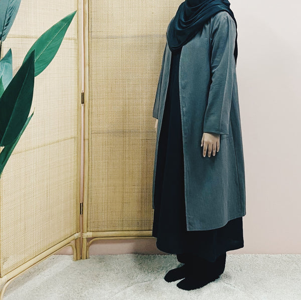 Long Cardigan : Dark Grey