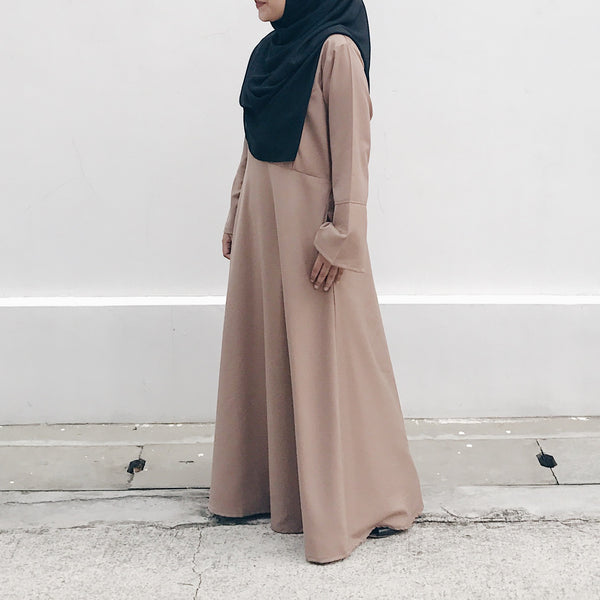 Cotton Flare Dress - Toffee