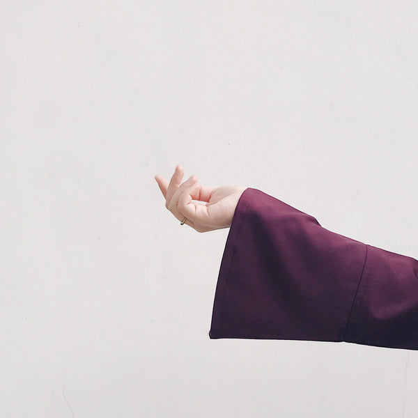 Cotton Flare Dress - Mulberry