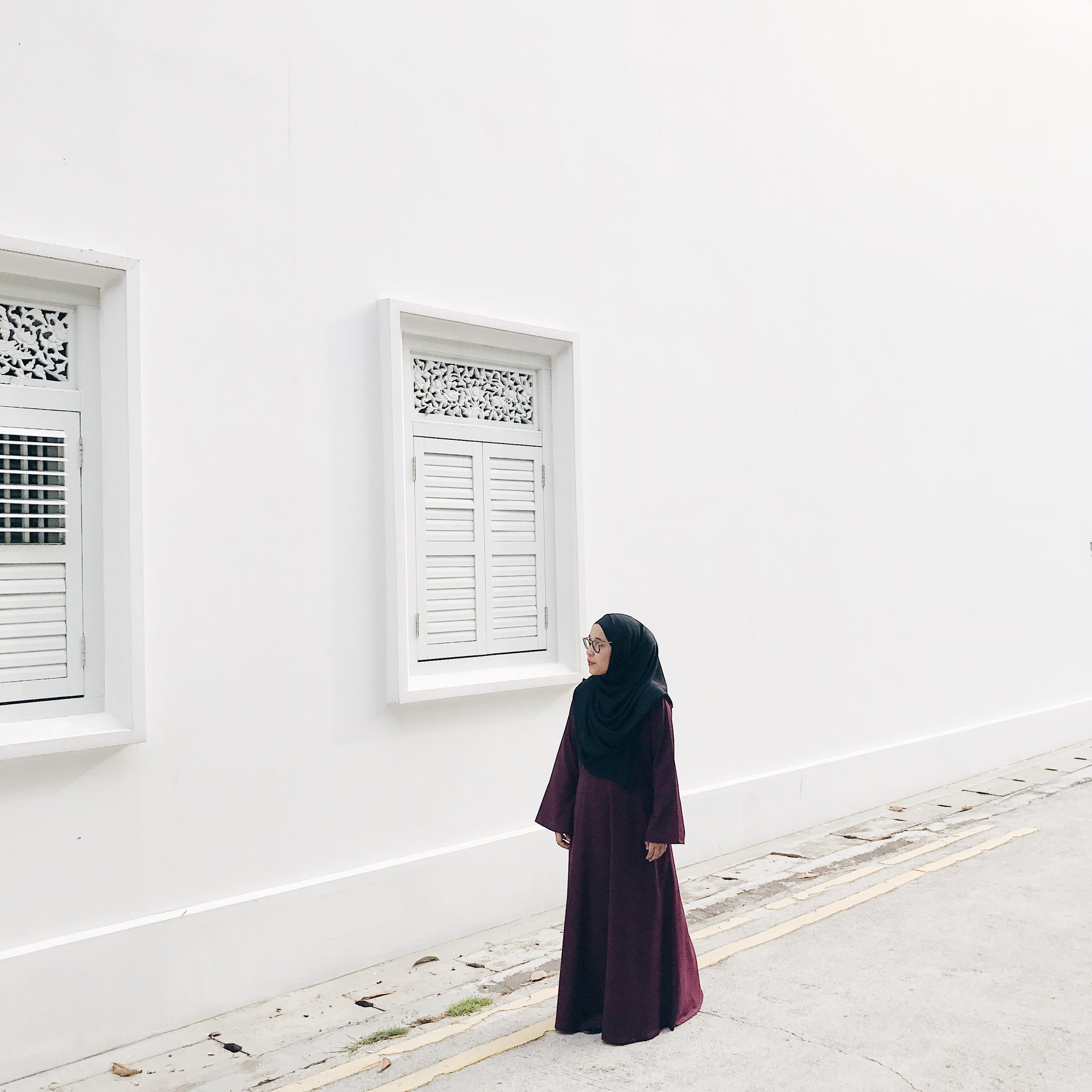 Cotton Flare Dress - Mulberry