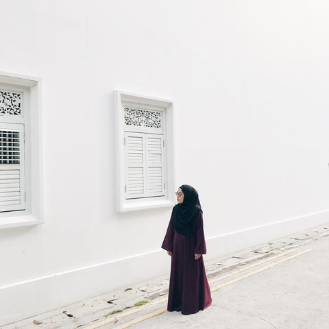 Cotton Flare Dress - Mulberry