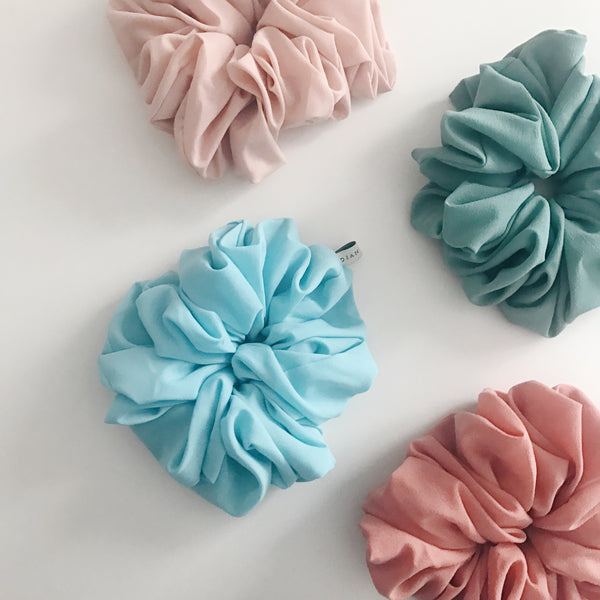 Pouf Set : Sky Blue & Blush