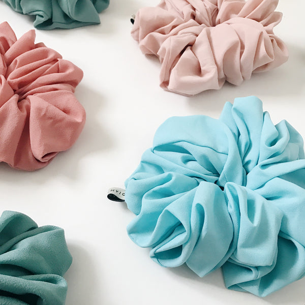 Pouf Set : Sky Blue & Blush