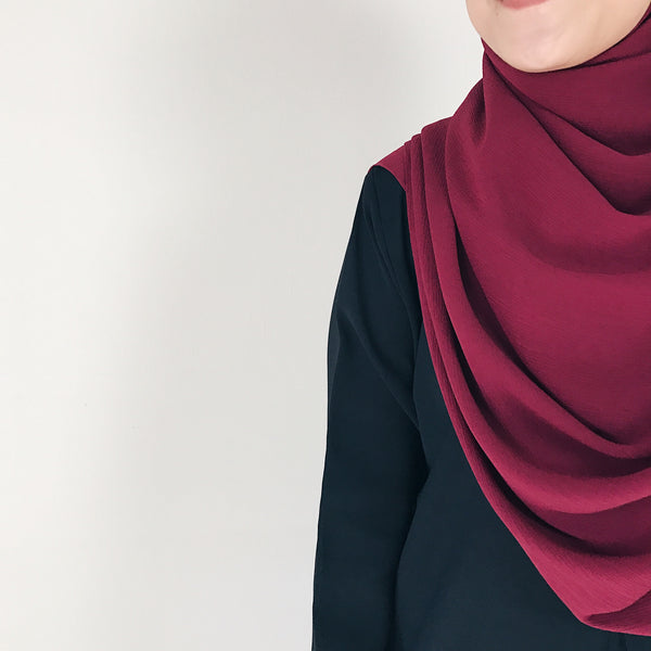Textured Chiffon : Ruby