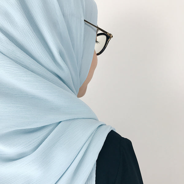 Textured Chiffon : Tiffany Blue