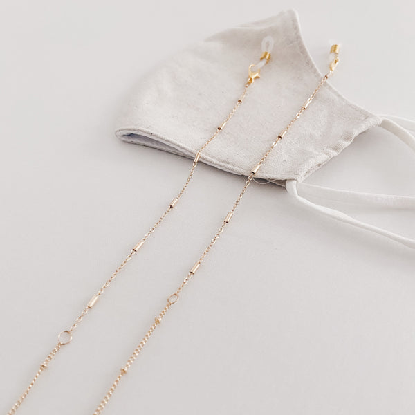 Mask Chain : Gold Beads