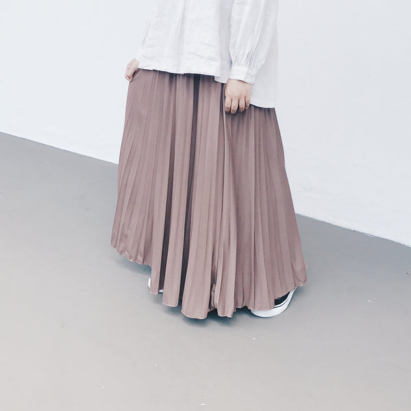 Pleated Skirt : Mocha