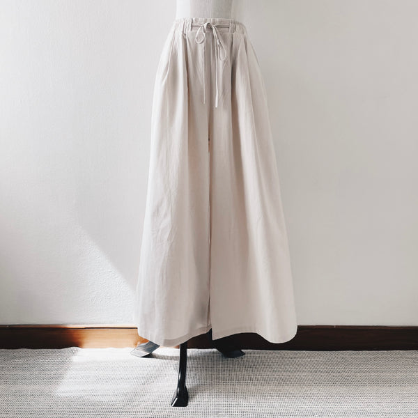 Cotton Linen Wide Pants : Sand